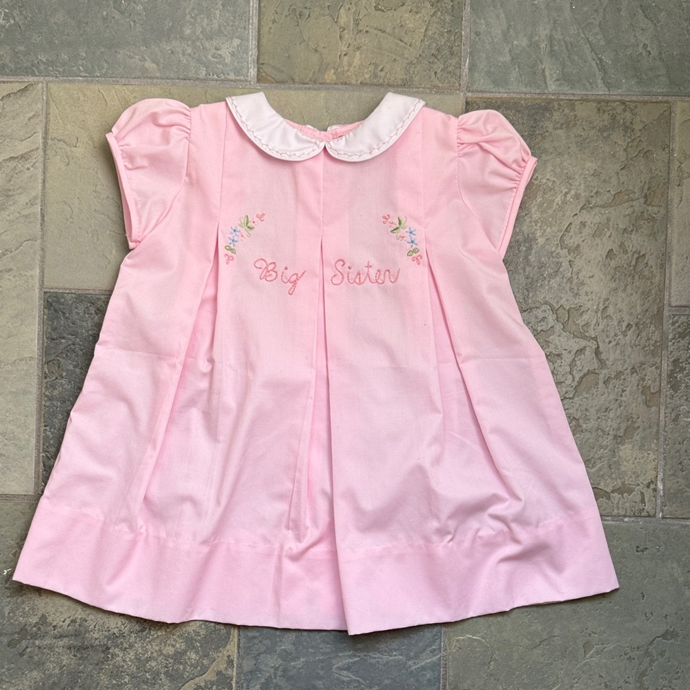 The Proper Peony Pink “big sister” Toddler Dress